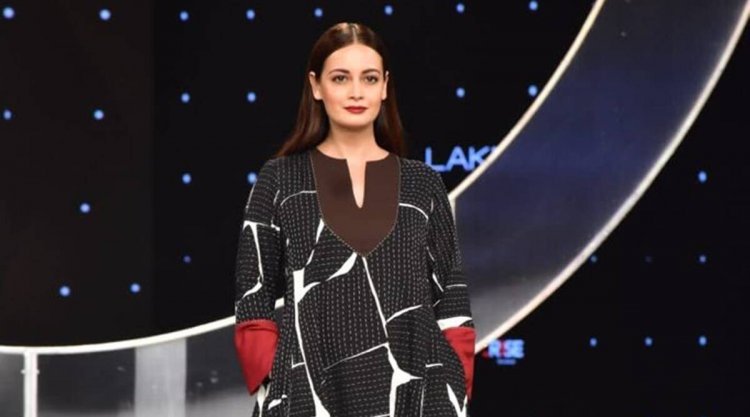 Lakme Fashion Week: Dia Mirza stuns as showstopper in a dress made from recycled PET bottles