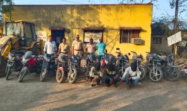 नेवासा पोलिसांची दमदार कारवाई. दहा मोटारसायकलीं सह दोन मोबाईल हस्तगत.