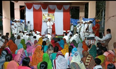 दोन वर्षाच्या खंडानंतर धामोरी गावामध्ये अखंड हरिनाम सप्ताह उत्साहात सुरुवात.