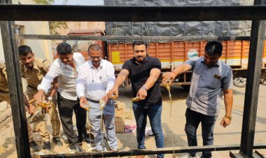 राहुरी पोलिस स्टेशनला प्रलंबीत असलेला दारू बदीचा १५१ गुन्ह्यातील प्रलंबीत साठा रक्कम रु.५.८४.३७१मा.प्रथम वर्ग न्यायालय यांच्या आदेशाने नाश करण्यात आला.