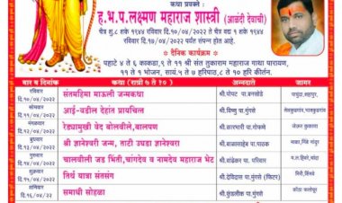 नेवासा तालुक्यातील बालाजी देडगाव येथे हनुमान मंदीरात १० एप्रिल पासून अखंड हरिनाम सप्ताहास सुरूवात.