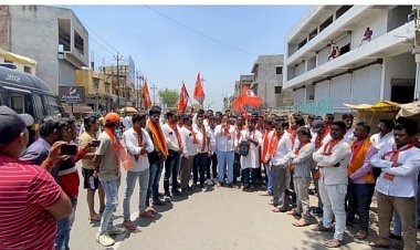 मस्जिद वरील भोंगे त्वरित हटविण्यात यावे या मागणी साठी मनसेच्या वतीने श्रीरामपूरमध्ये जोरदारपणे  आंदोलन