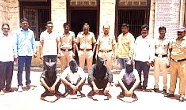 गावठी कट्टा दाखवून हॉटेल मालकाला मागितली खंडणी तीन आरोपींना अटक. .एक आरोपी फरार . .! !