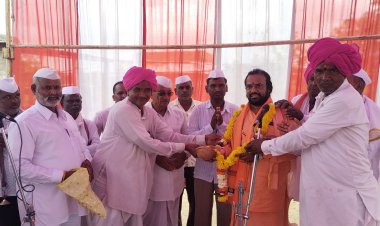 देडगाव येथे नांजीबाबा लहानु कोकरे यांच्या मूर्ती  प्राण प्रतिष्ठा व कळस उभारणी कार्यक्रम महंत सुनीलगिरी महाराजांच्या हस्ते संपन्न.