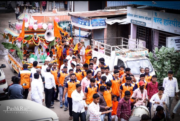 सोनई मध्ये संत सेना महाराज पुण्यतिथी नाभिक संघटना व जिवाजी महाले प्रतिष्ठान यांच्यावतीने मोठ्या उत्साहात साजरी करण्यात आली