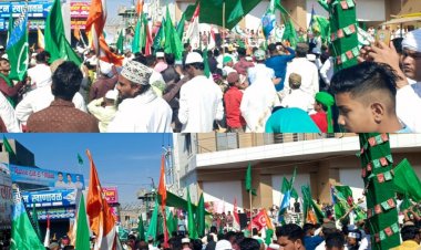 श्रीरामपुर मध्ये हजरत मोहम्मद पैगंबर जयंतीची भव्य मिरवणूक...मिरवणुकीमध्ये सर्व धर्म समभाव एकतेचे दर्शन