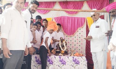 बालाजी देडगाव येथे जगदंबा मित्र मंडळाच्या वतीने शिवजयंती मोठ्या उत्साहात साजरी.