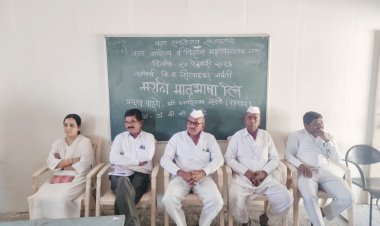 नेवासा तालुक्यातील माका येथिल महाविद्यालयात मराठी भाषा दिवस साजरा.