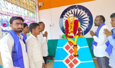 भारतिय राज्य घटणेचे शिल्पकार डॉ बाबासाहेब आंबेडकर जयंती बारागाव नांदूर येथे मोठ्या उत्सहात साजरी.