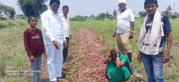 शासनाने कांदा उत्पादक शेतकऱ्यांचे तातडीने पंचनामे करून मदत करावी सुरेशराव लांबे पाटील.