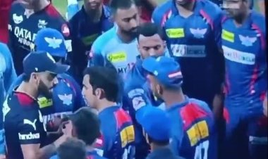 लखनऊ के इकाना स्टेडियम में विराट कोहली और गौतम गंभीर के बीच तीखी नोकझोंक
