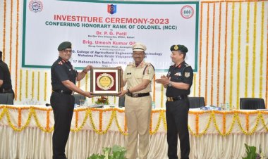 कुलगुरू डॉ . पी . जी .पाटील मानद कर्नल पदाने सन्मानित .