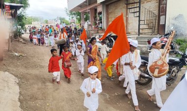 कै. तात्याबा  बनसोडे इंग्लिश स्कूल माका येथील बाल दिंडी मिरवणूक उत्साहात संपन्न.