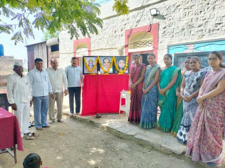 स्वर्गीय निर्मलाताई काकडे यांना ढोरजळगाव येथे अभिवादन .