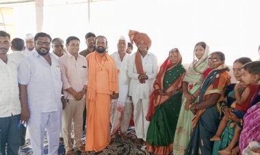 पंढरपूर येथे पूजेचे मानकरी ठरलेले काळे कुटुंबीयांचा बालाजी देडगाव येथे भव्य नागरी सन्मान.