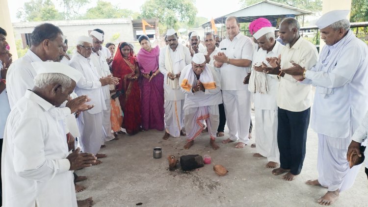 बालाजी देडगाव येथे  महादेव मंदिराच्या सभा मंडपाचा लोकार्पण सोहळा संपन्न.