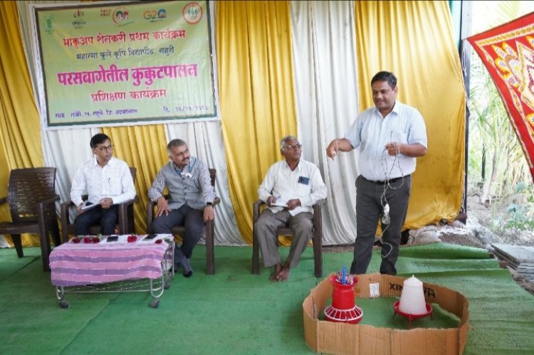 परसबागेतील कुक्कुटपालन फायदेशीर पूरक व्यवसाय - प्रमुख पशुवैद्यकीय अधिकारी डॉ . रवींद्र निमसे .