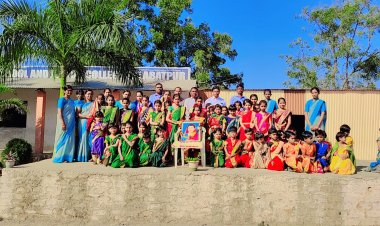 चाइल्ड करिअर इंग्लिश मीडियम स्कूल अँड ज्युनिअर कॉलेजमध्ये क्रांतीज्योती सावित्रीबाई फुले जयंती उत्साहात साजरी.