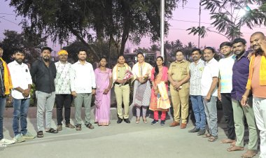 जागतिक महिला दिनानिमित्त_लोणी पोलीस स्टेशन येथील महिलां भगिनींचा सत्कार.