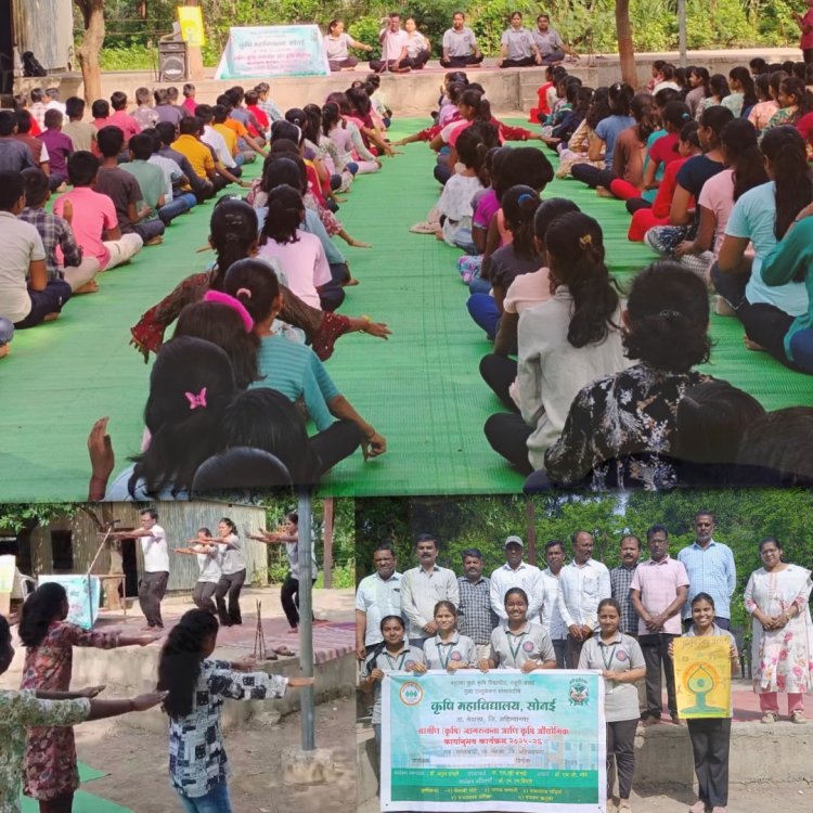 शिव चिदंबर माध्यमिक विद्यालयात योग दिन साजरा
