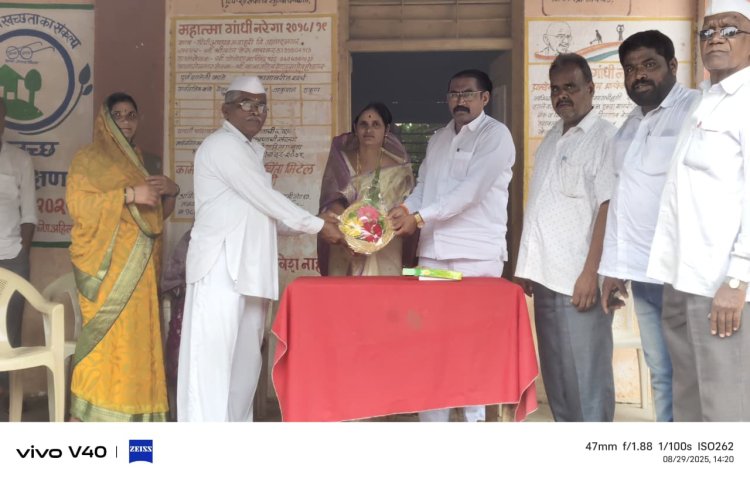 पिंप्री अवघड ग्रामपंचायतच्या सरपंचपदी सौ. मिनाक्षी लांबे यांची दुसऱ्यांदा बिनविरोध निवड