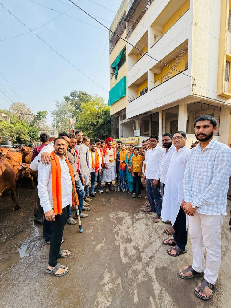 विश्व हिंदू परिषदेकडून संगमनेरात गौ-ग्राम परिक्रमा संपन्न