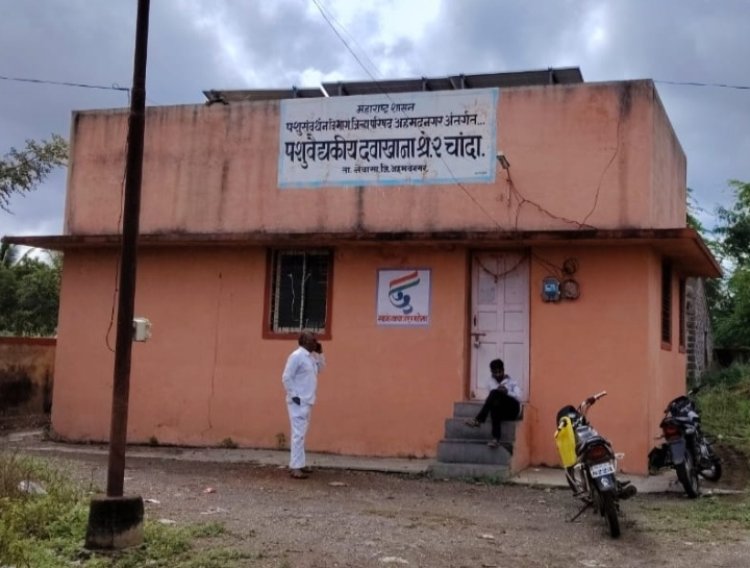 पशुवैद्यकीय दवाखाना फक्त नावालाच, औषधे उपलब्ध नसल्याने पशुपालक वैद्यकीय सेवेपासून वंचित .