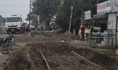 नगर–मनमाड रस्त्याचे निकृष्ट दर्जाचे काम; बाभळेश्वर परिसरातील नागरिकांमध्ये संतापाची लाट