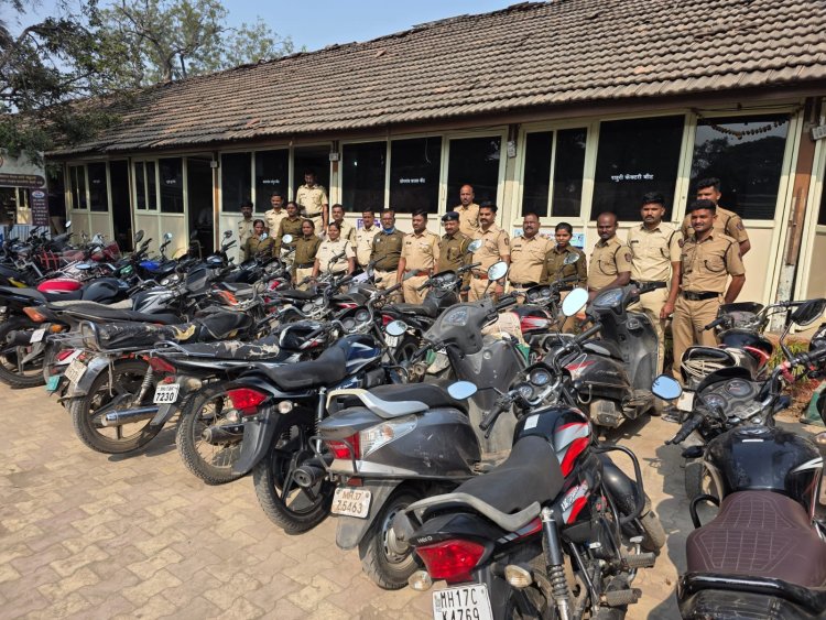 चोरीच्या  गाड्या शोधण्यासाठी राहुरी पोलिसांकडून राबविलेल्या विशेष मोहिमे दरम्यान 47 विना नंबर प्लेट असलेल्या वाहनांवर कारवाई