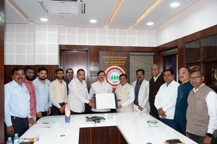 महात्मा फुले कृषि विद्यापीठाचा नाशिक येथील कार्डियन करेक्ट या संस्थेबरोबर सामंजस्य करार संपन्न .