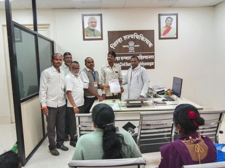 अहिल्यानगर जिल्हा रुग्णालयाने दिव्यांग यांची हेळसांड थांबवावी यासाठी प्रहार दिव्यांग संघटनेच्या वतीने निवेदन