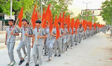 बजरंग दलाचे रहात्यात भव्य शौर्य संचलन.
