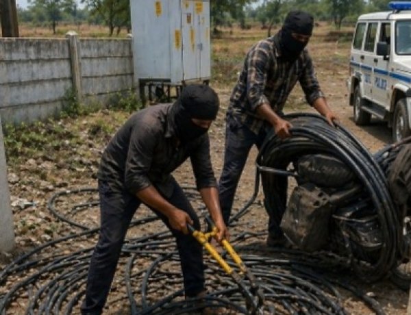 आळेफाटा पोलिस स्टेशन हद्दीत लाखोंची केबल चोरी ; परिसरात भीतीचे वातावरण