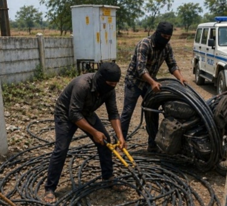 आळेफाटा पोलिस स्टेशन हद्दीत लाखोंची केबल चोरी ; परिसरात भीतीचे वातावरण