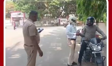 अहिल्यानगर चे एसपी मुम्मका सुदर्शन यांनी हेल्मेट सक्तीसाठी "अॅक्शन मोड" सुरू केले ; सुरुवात मात्र त्यांच्या कार्यालयापासूनच सुरू केली