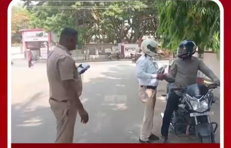 अहिल्यानगर चे एसपी मुम्मका सुदर्शन यांनी हेल्मेट सक्तीसाठी "अॅक्शन मोड" सुरू केले ; सुरुवात मात्र त्यांच्या कार्यालयापासूनच सुरू केली