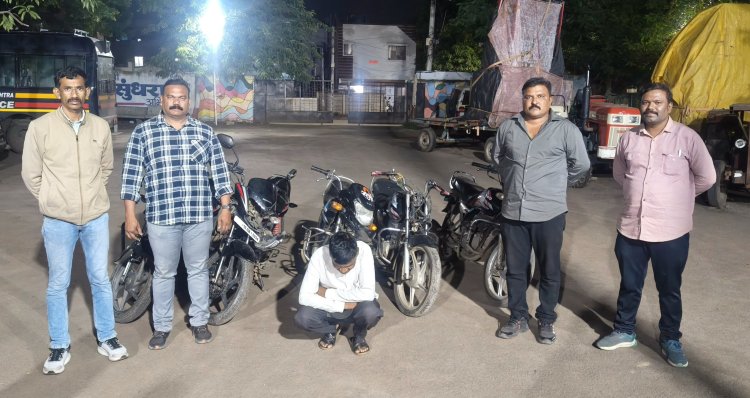 मोटार सायकल चोरी करणारा आरोपी अहिल्यानगर शहरातून जेरबंद.