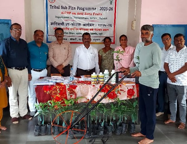 *नंदूरबार जिल्ह्यातील आदिवासी शेतकऱ्यांना कृषी निविष्ठांचे वाटप.*
