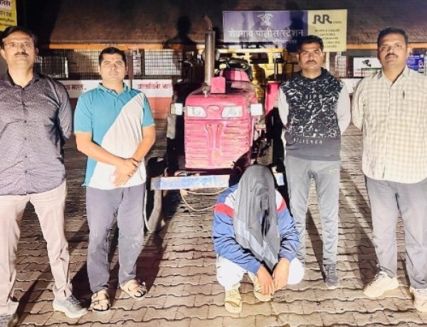 शेवगाव येथील अवैध वाळू वाहतुकीवर स्थानिक गुन्हे शाखेची कारवाई .