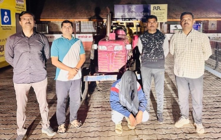 शेवगाव येथील अवैध वाळू वाहतुकीवर स्थानिक गुन्हे शाखेची कारवाई .